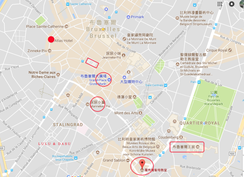 比利時｜布魯塞爾市中心推薦住宿。Atlas Hotel Brussels步行古城區超方便（近地鐵＆古城區）