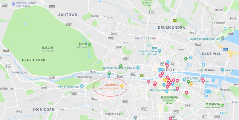 愛爾蘭都柏林景點｜健力士酒廠博物館GUINNESS STOREHOUSE·Heuston火車站附近景點