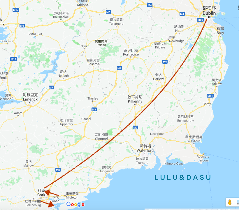 愛爾蘭景點｜搭火車到科克Cork緩慢散步・科芙Cóbh鐵達尼號最後身影 （交通｜愛爾蘭火車頭等艙）