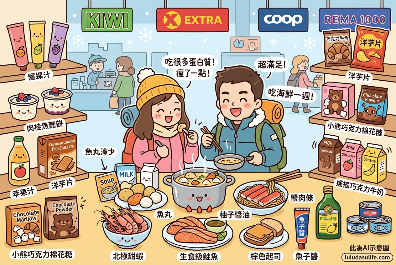 網站近期文章：挪威自由行必買｜超市購物攻略：旅行自己煮都買哪些食材與零食呢？超市必買零食、咖啡、魚子醬、伴手禮完整攻略